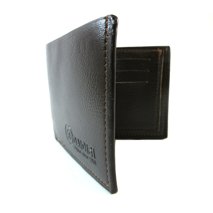 Mens Wallet Pockets ID Credit Card Holder Money Genuine Leather Bifold Brown New