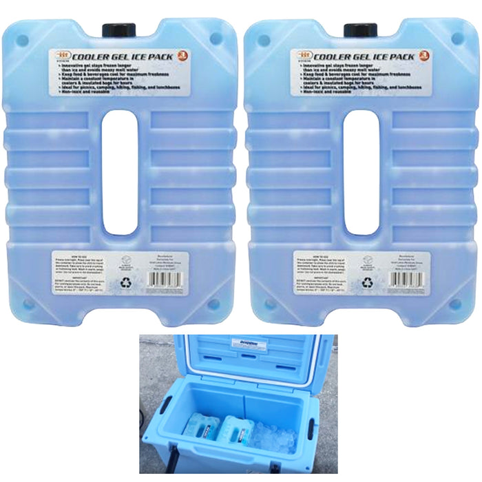 2 Reusable Cooler Ice Pack 3 Pounds Gel Freezer Block Freezable Lunch Box Picnic