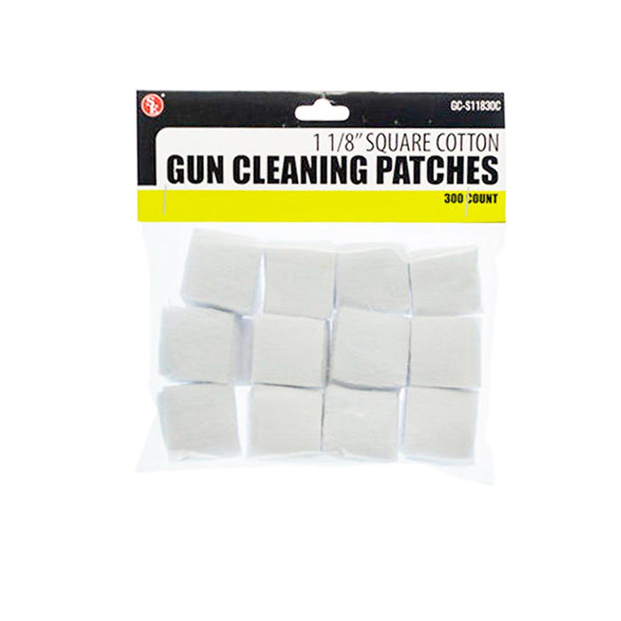 600 Cotton Gun Cleaning Patches 1 1/8 Square Patch Wipes Firearm Maintenance