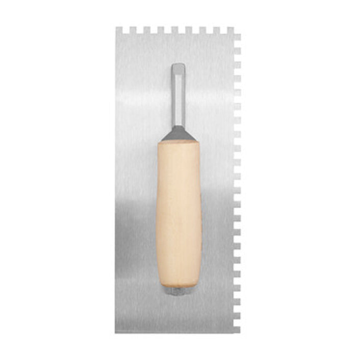 1 Tilers Floor 6.35mm Square Notch Tile Adhesive Wood Stainless Steel Trowel 11"