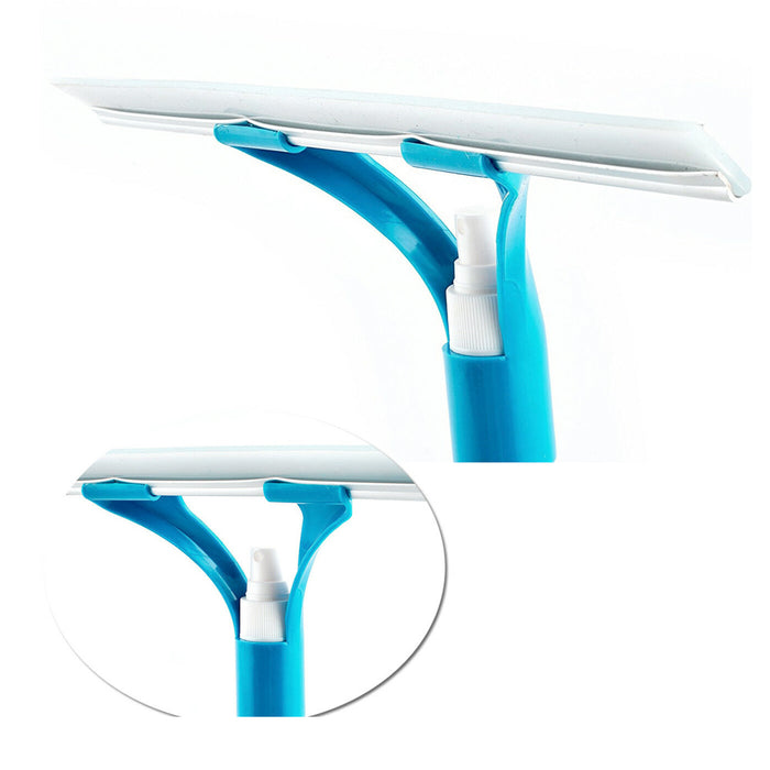 2pc Window Squeegee Built-In Spray Bottle Scraper Squeegee Surface Cleaner Blade