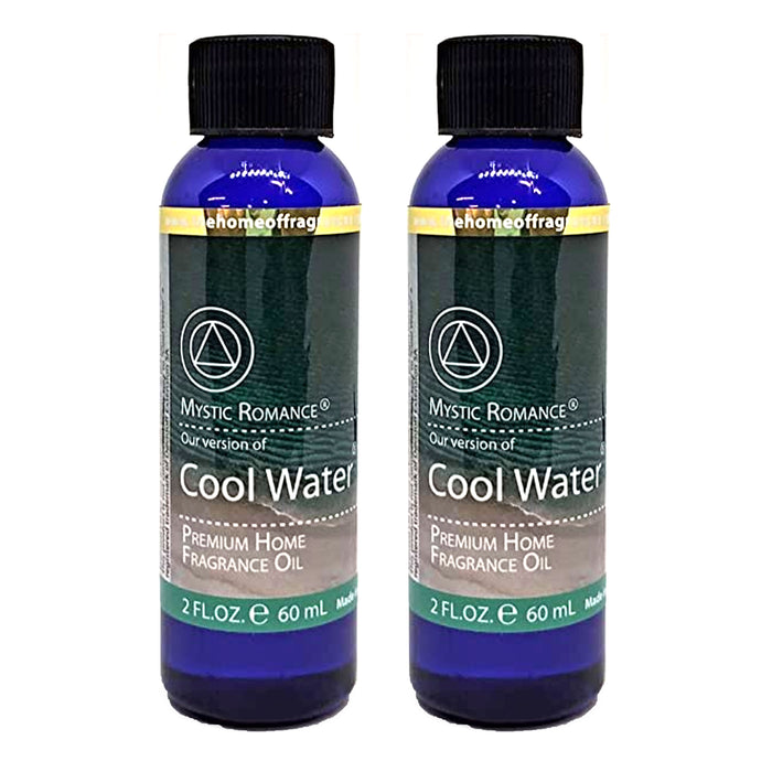 2 Luxury Aroma Cool Water Scent Fragrance Oil Burner Aromatherapy Diffuser 2oz