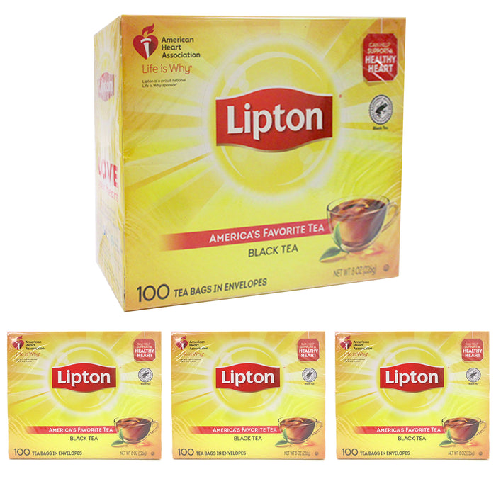 FLASH SALE 400 PC Lipton Black Tea Bags Yellow Label Natural Hot Cold EXP05/23
