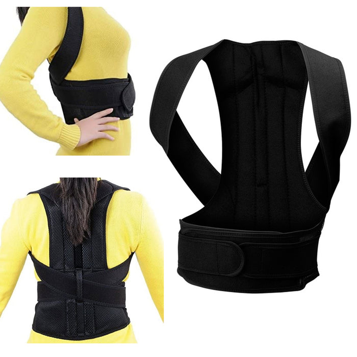 FHOCSLO Back Brace Posture Corrector Women and Men, Adjustable Shoulders Straightener - Breathable Upper Lower Back Support Belt Strap for Relieve FHOCSLO Back Brace Posture Corrector Women and Men, Adjustable Shoulders Straightener - Breathable Upper Lower Back Support Belt Strap for Relieve
