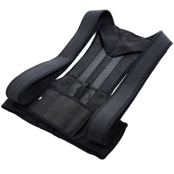 Back Posture Magnetic Shoulder Corrector Support Brace Belt Therapy Men Women S