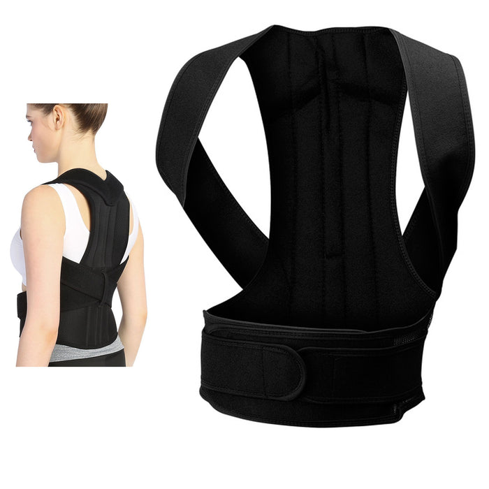 Back Posture Magnetic Shoulder Corrector Support Brace Belt Therapy Men Women S