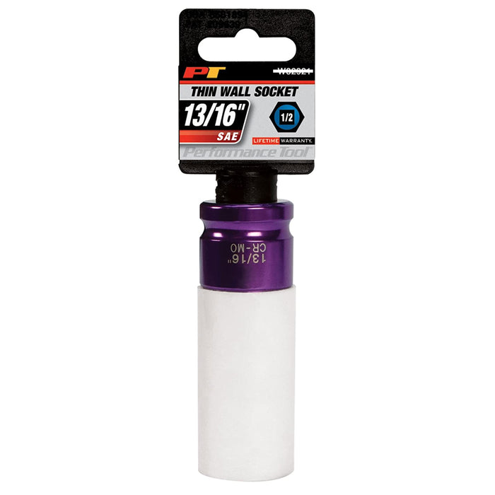 6 Pc Set 13/16" Lug Nut Impact Thin Wall Socket Wheel Protector Rims Spark Plug