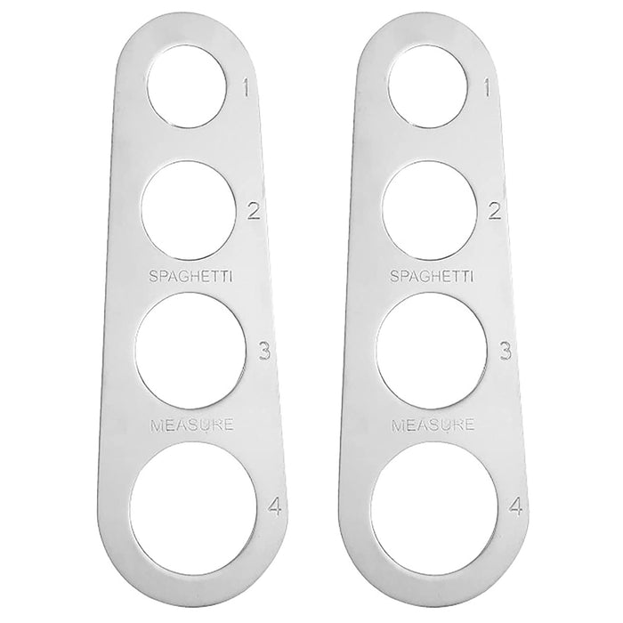 2 Pc Stainless Steel Spaghetti Noodle Measure Tool Pasta Portion Serving 1 - 4