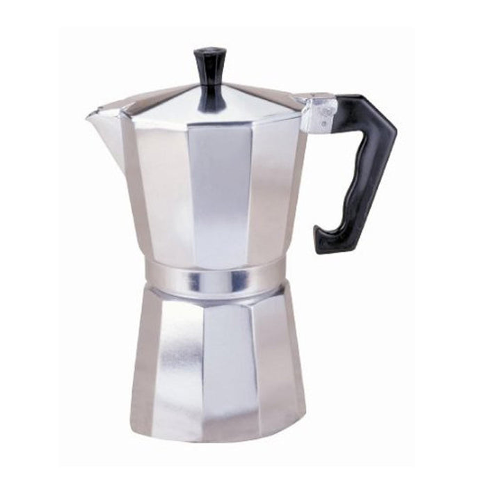 Stove Top Espresso Cuban Coffee Maker pot Cappuccino Latte 3 Cup Cafetera Cubana, Silver