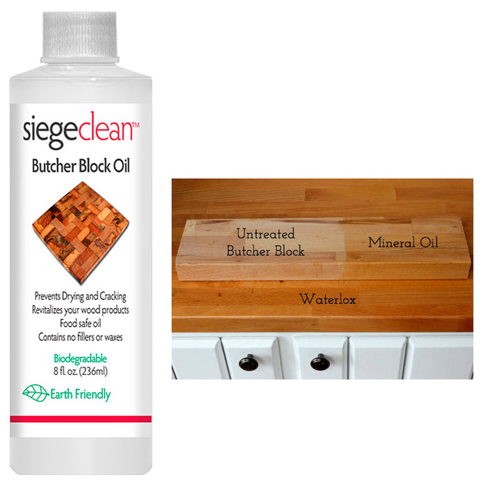 2 Pack Butcher Wood Block Oil Cutting Board Oil Food Grade Mineral Safe 16 Oz