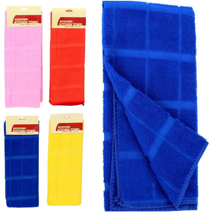 4 X Microfiber Kitchen Towel Cleaning Counter Cloth Dish Drying Rag Wet Dry