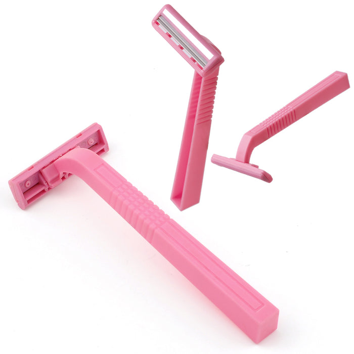 20pcs Womens Disposable Razors Twin Blade Hair Removal Trimmer Shaver Pink New !