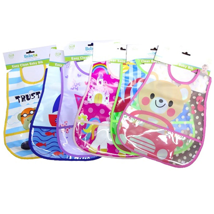 2 Pc Waterproof Burp Cloth Baby Bib Pocket Catcher Infant Feeding Apron Toddler