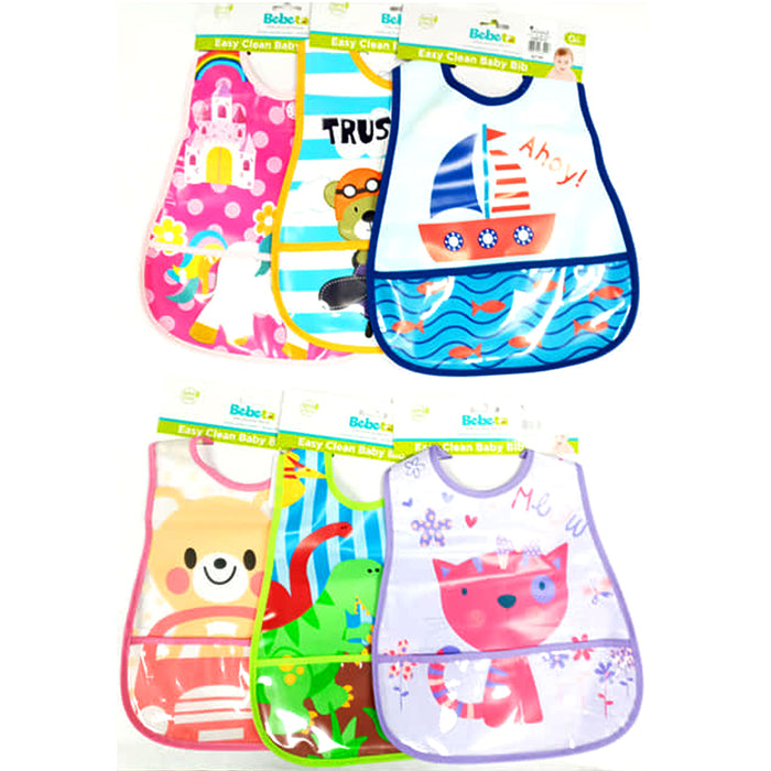 2 Pc Waterproof Burp Cloth Baby Bib Pocket Catcher Infant Feeding Apron Toddler