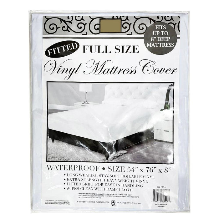 12 Pk Waterproof Mattress Cover Heavy Duty Vinyl White Bed Protector Full Size