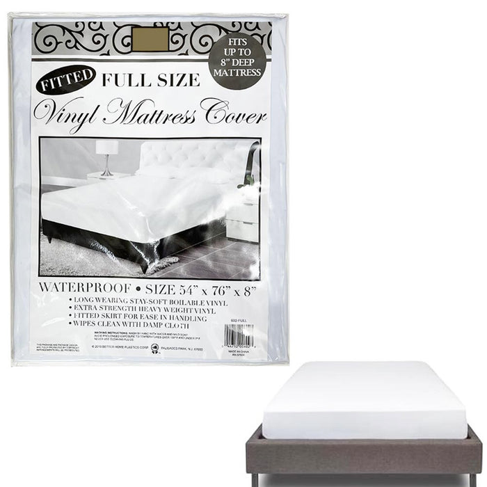 Waterproof Mattress Cover Premium Full Size Heavy Duty Vinyl Plastic Protector