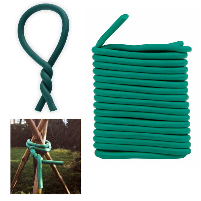 12ft Wire Flex Tie Reusable Rubber Coated Garden Cut to Length Twist Zip Cable