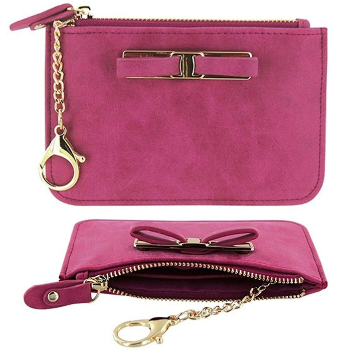 2 Pc Women Clutch Coin Wallet Zippered Purse Card Holder Money Bag Case Handbag