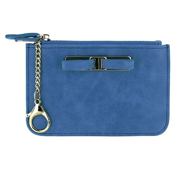 Change Purse Coin Bag Ladies Wristlet Wallet Mini Keychain Money Case Suede