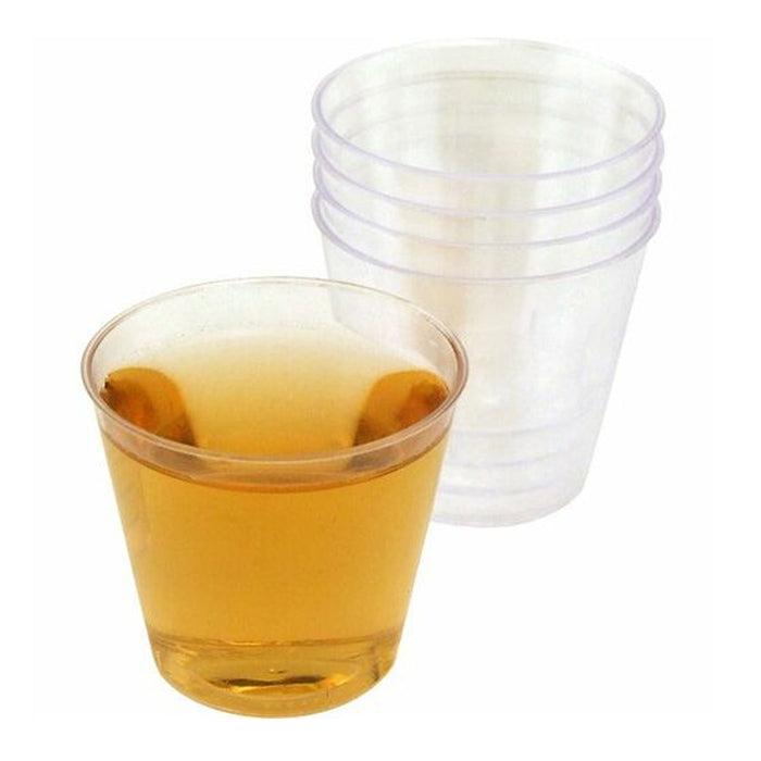 60 Shot Glasses Clear Hard Plastic 2 Oz Mini Wine Glass Party Cups Catering Bar