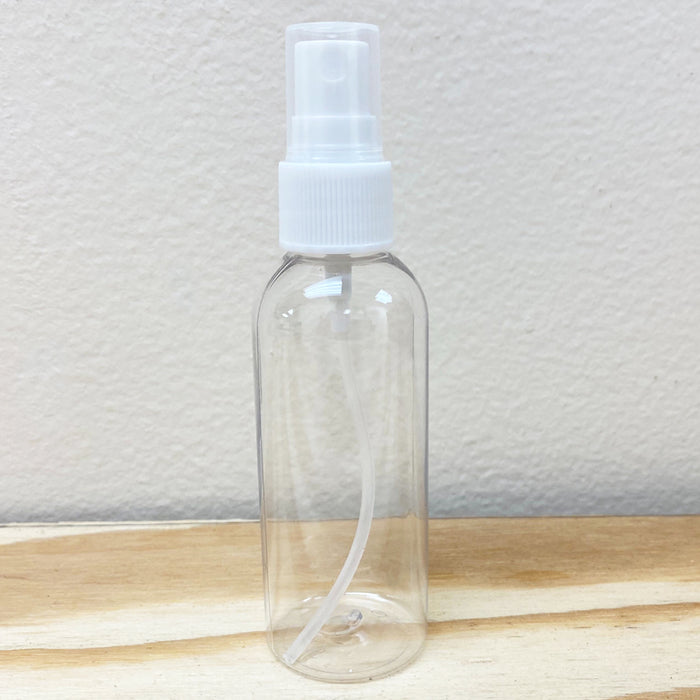 5 Spray Bottles Clear Plastic 2.7 oz PET Empty Refill Mist Pump Travel Reuse TSA