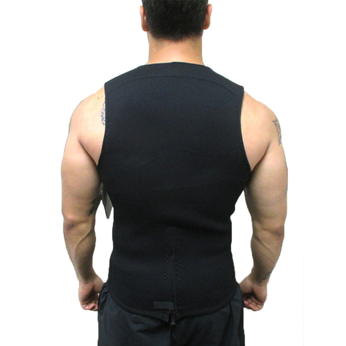 Mens 3MM Neoprene Wetsuits Rash Vest Sleeveless Smoothskin Surfing Shirt Jacket