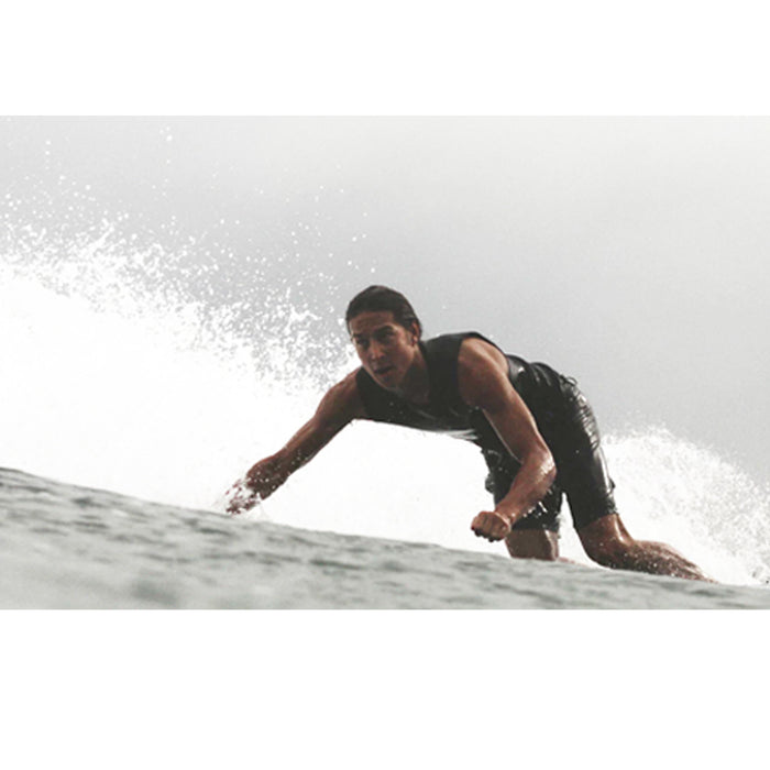 Mens 3MM Neoprene Wetsuits Rash Vest Sleeveless Smoothskin Surfing Shirt Jacket