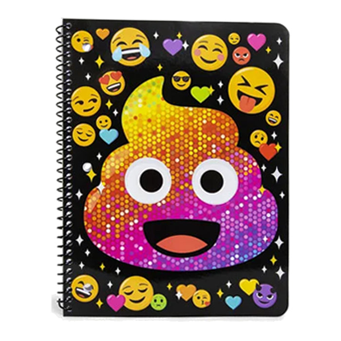 6 Notebooks Paper School Supplies Unicorn Monkey Emoji Poop 70 Wide Ruled Sheets