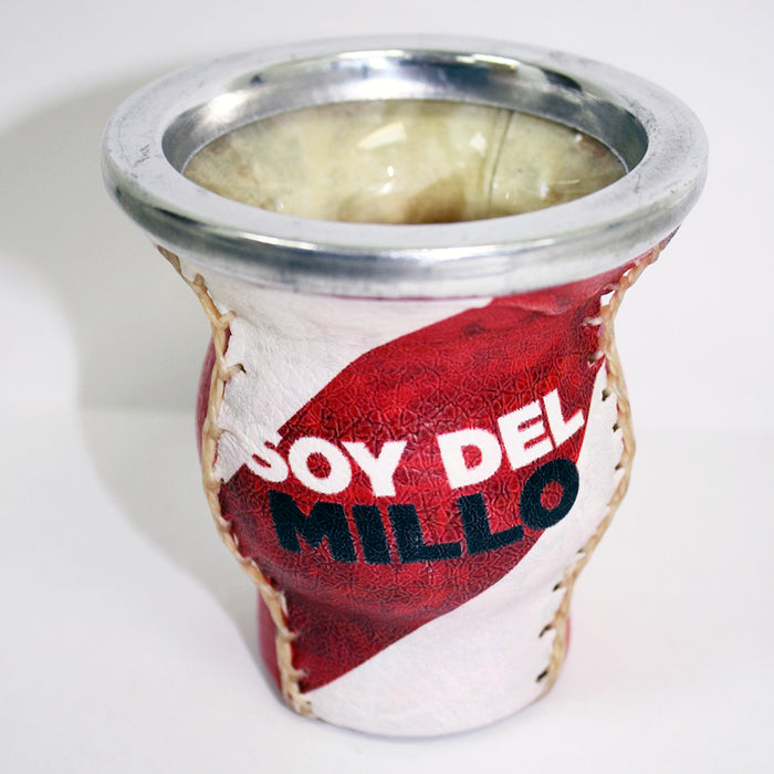 Argentina Mate Gourd River Plate Millo Glass Cup Bombilla Straw Drink Kit 6123