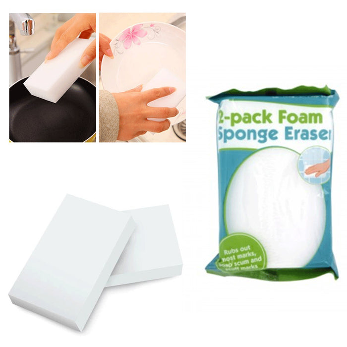 8 Pc Magic Sponge Clean Eraser Cleaning  Kitchen Dish Scrubber All Purpose Pads