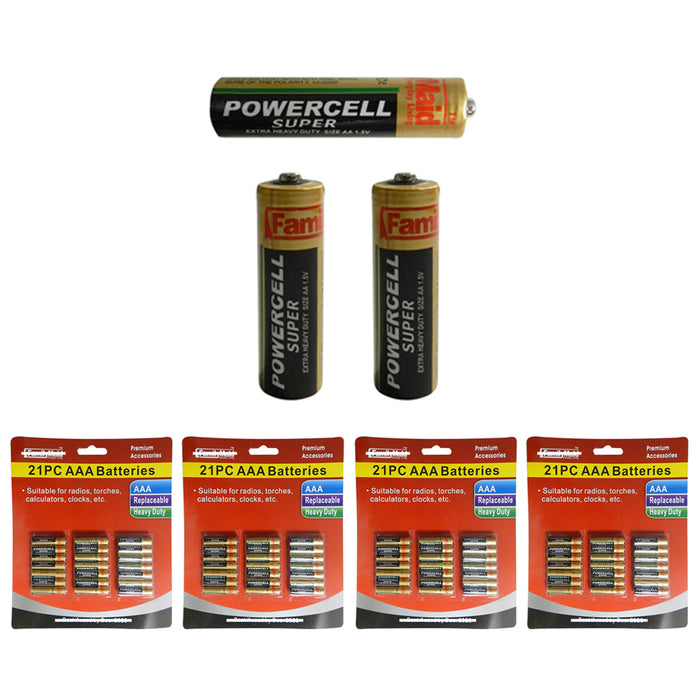 84 X Heavy Duty AAA Batteries Super Powercell Premium Battery 1.5V EXP. 2021
