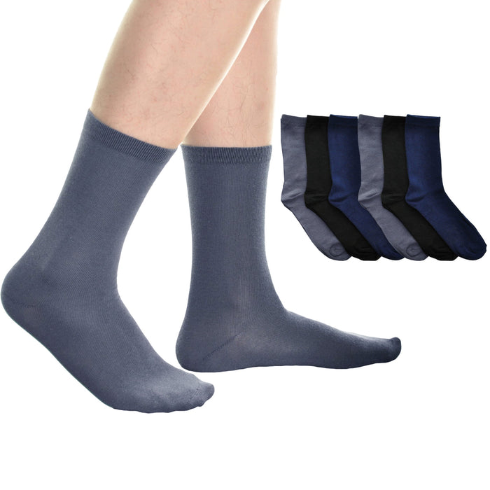 6 Pairs Mens Classic Dress Socks Casual Fashion Crew Solid Assorted Co — AllTopBargains 6 Pairs Mens Classic Dress Socks Casual Fashion Crew Solid Assorted Co — AllTopBargains