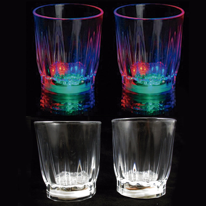 4 pcs Multi Color Flashing LED Light Up Shot Glasses Drink Barware Party Supply