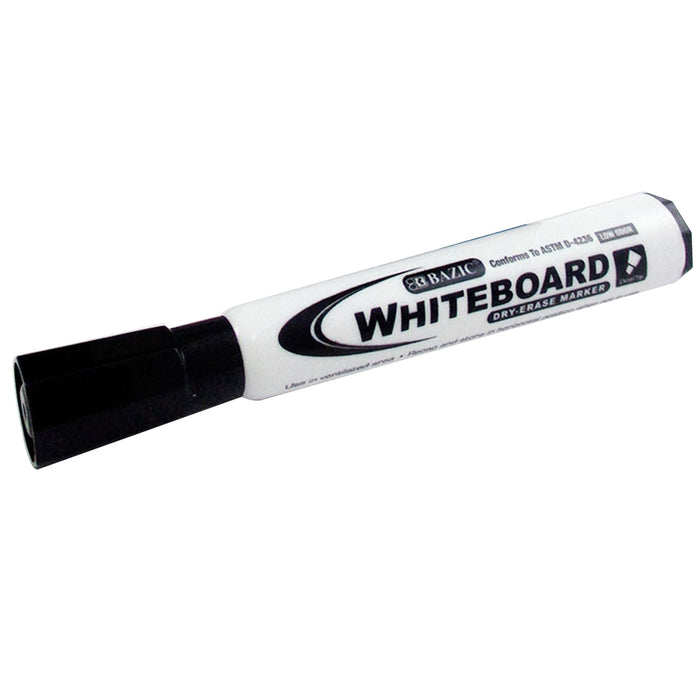 12 Low Odor Dry Erase Whiteboard Marker Black Chisel Tip Pens Office School New