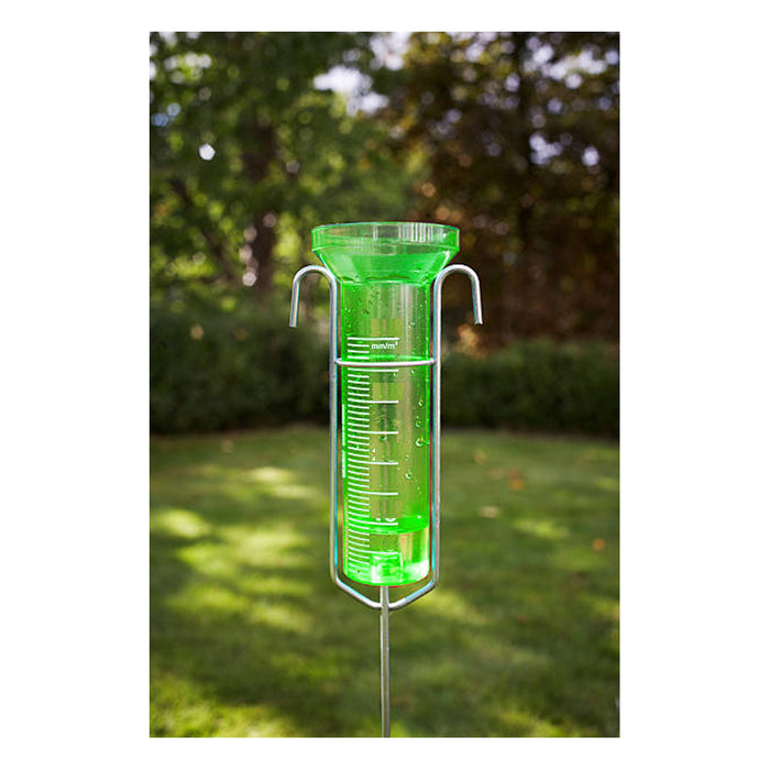 Plastic Rain Gauge 5.5" Inch Home Garden Outdoor Tube Spike 40mm Capacity New