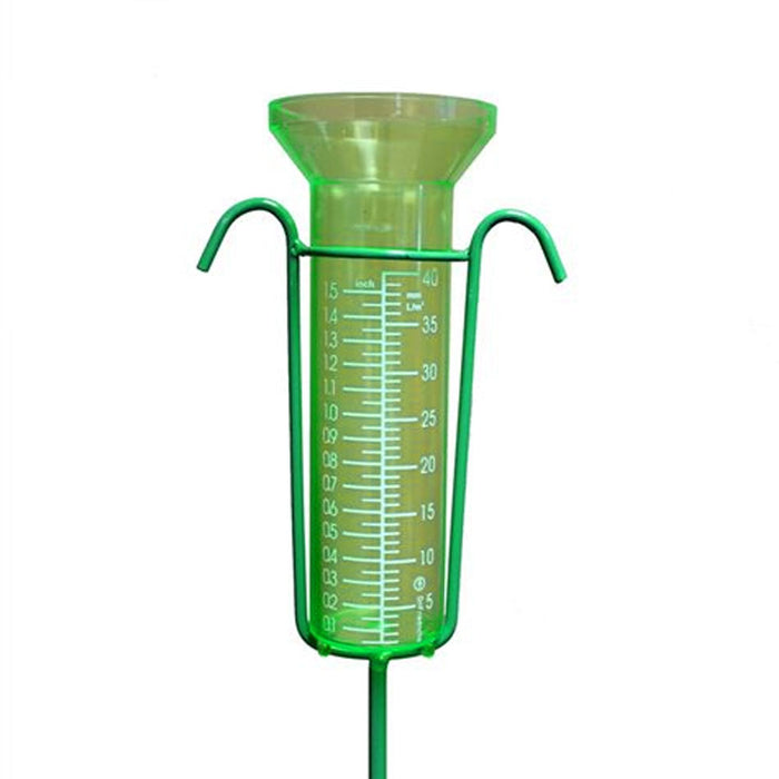 Plastic Rain Gauge 5.5" Inch Home Garden Outdoor Tube Spike 40mm Capacity New