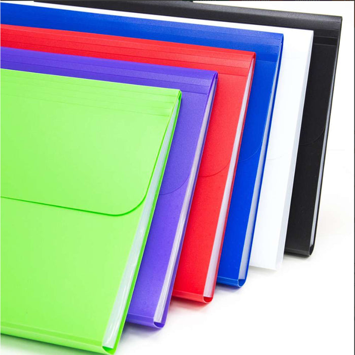 13 Pocket Folder Poly File Expanding Document Accordion Organizer Divider Office