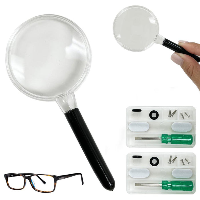 2 PK Optical Repair Tool Kit Screw Nut Nose Pad Screwdriver Sunglasses Eyeglass