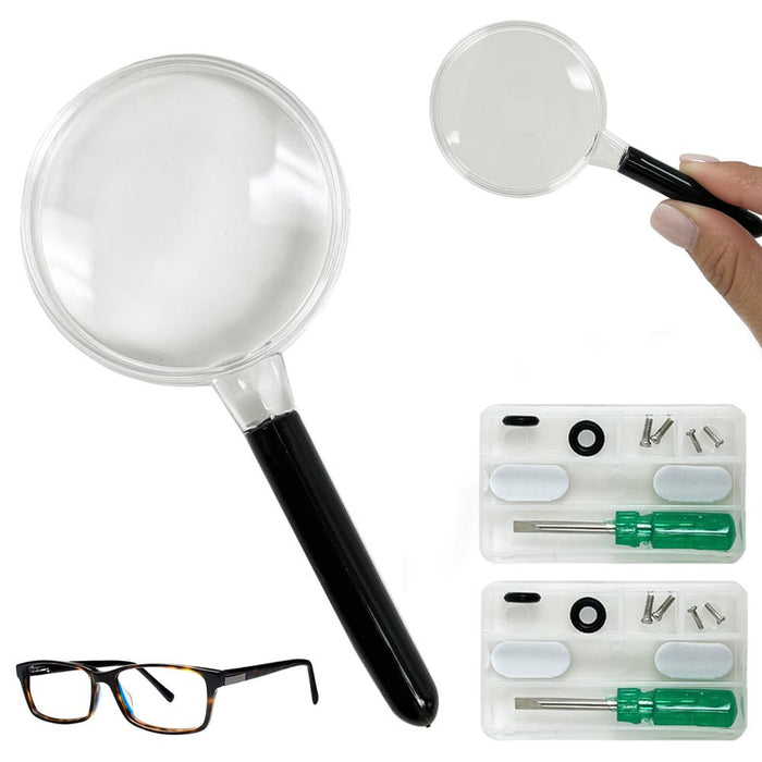 Magnetic Eyeglass Repair Kit With Screws, Tweezer & Screwdriver - US Seller
