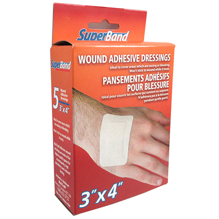 10 Pc Extra Large Adhesive Bandage 3" X 4" Medical First Aid Pad Wound Dressing