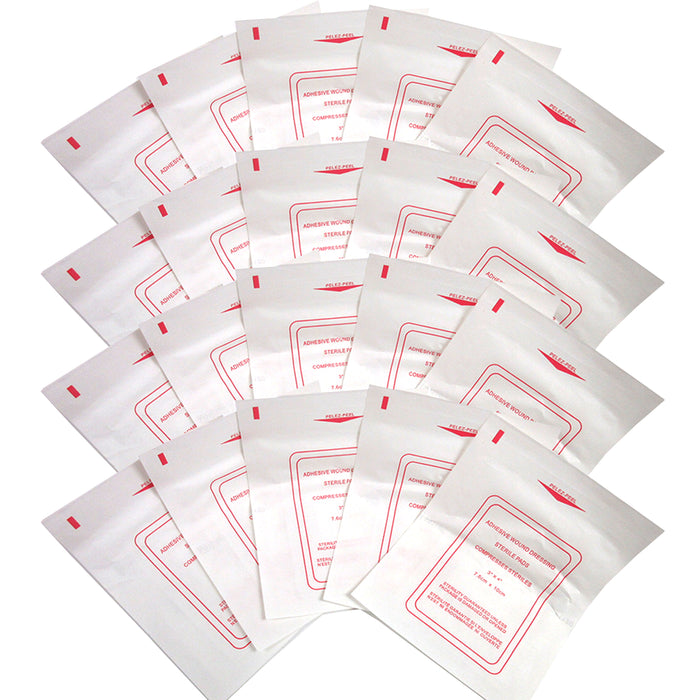 20 Pc Adhesive Bandages Extra Large Pad Wound Dressing 3" X 4" Medical First Aid