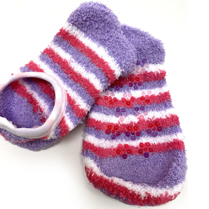 3 Pairs Baby Toddler Girl Child Cotton Blend Anti Non Slip Socks Fuzzy Size 5-7
