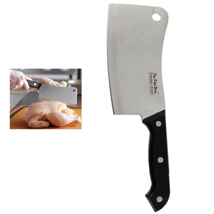6-inch Meat Cleaver Knife Stainless Steel Professional Butcher Chopper Handle