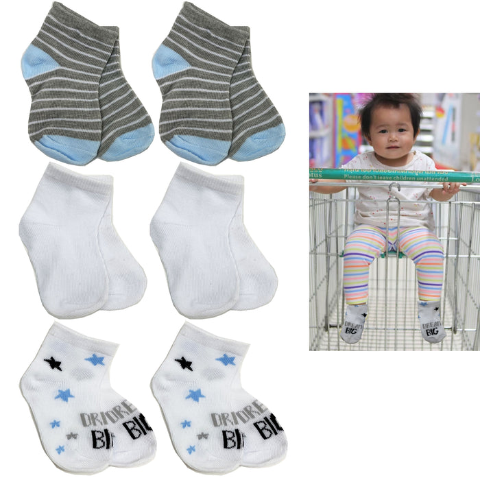 12 Pairs Multi Color Boy Socks Newborn Baby Infant Toddler Crew Ankle Soft 3-9mo