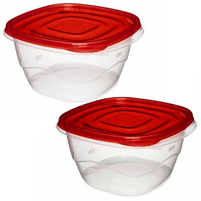 2 Pc Food Storage Container Meal Prep Freezer Microwave Reusable BPA Free 1200ml