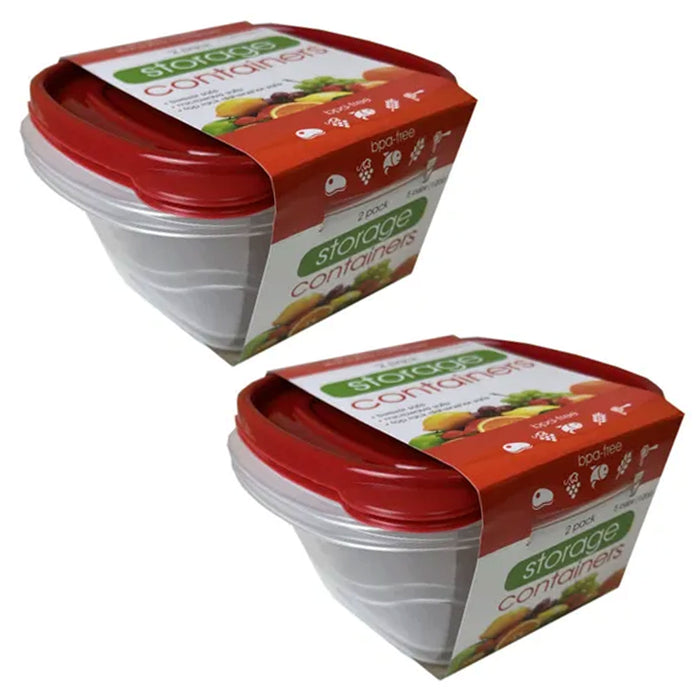 4 Pc Meal Prep Food Containers BPA Free Reusable Salad Bowl Storage 40oz 1200ml
