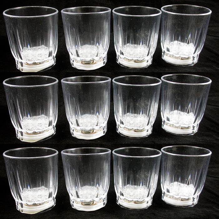 12 Light Up Shot Glasses LED Flashing Drinking Blinking Barware Party Glass Lot