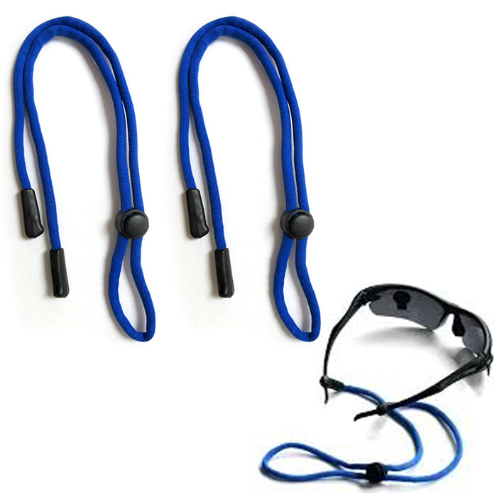2 Blue Sunglasses Lanyard Nylon Neck Strap Glasses Retainers Cord String Sports