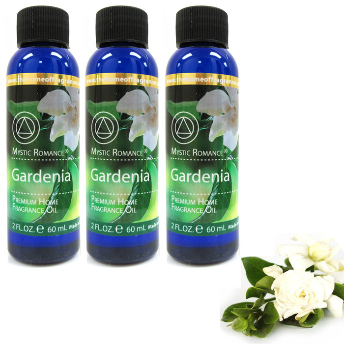 3 Gardenia Flower Scent Aroma Therapy Fragrance Oil Home Air Diffuse Burner 60ml