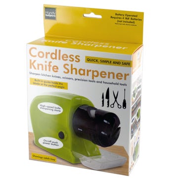 Cordless Knife Blade Sharpener Motorized Sharp Scissor Catch Tray Kitchen Tools